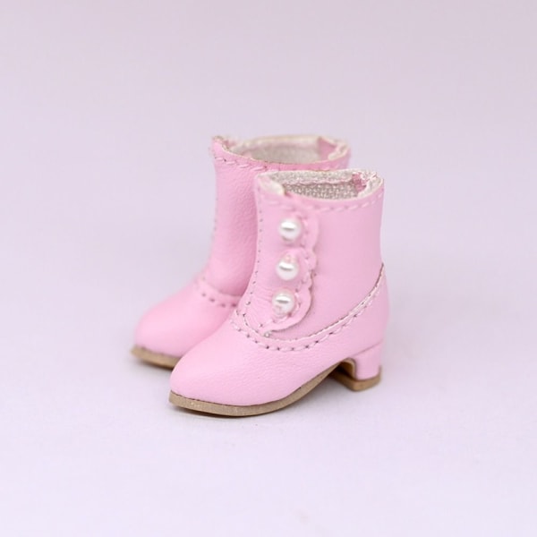 1 par dockskor Mini High Top Boots ROSA pink