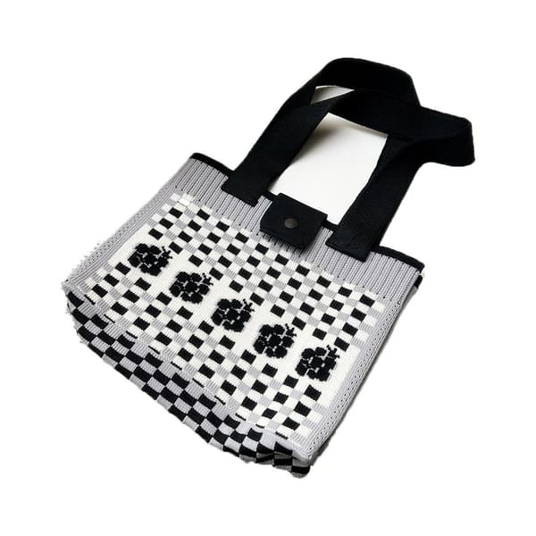 Stickväska Tygväska GRÅ grey
