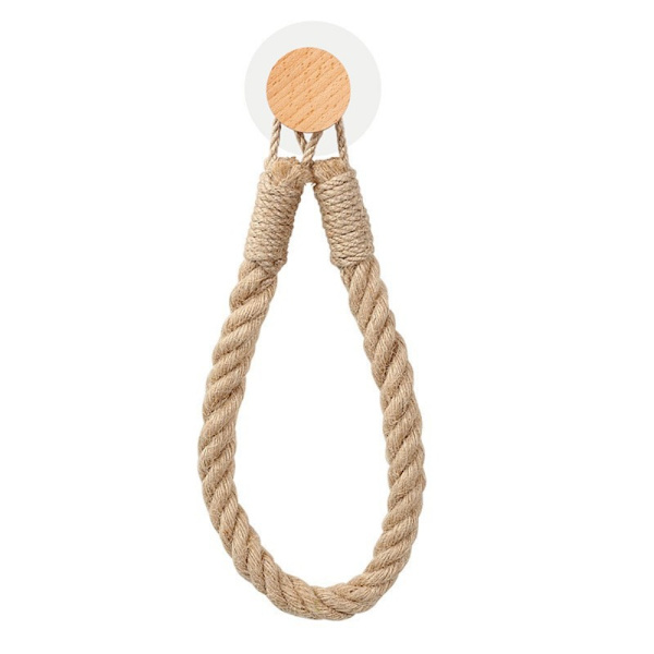 Toalettpappershållare i hamprep HEMP ROUND HOOK HEMP ROUND HOOK Hemp Round Hook