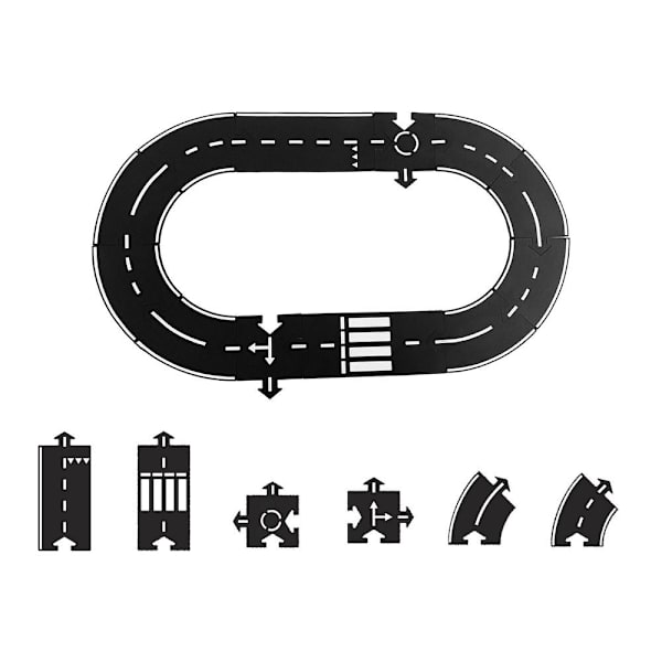 Liikennelelusarja Set Puzzle Roadway 12 kpl 12 kpl 12PCS