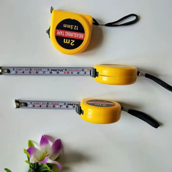 5 st 2M Mini Måttband Stålmaterial