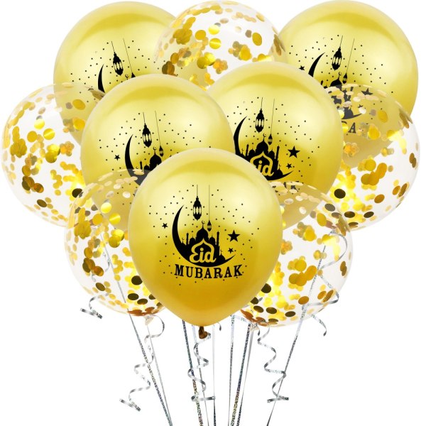 Eid Mubarak Balloner Islam Muslimsk Fest Dekoration 04 04