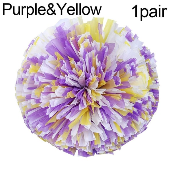1 par Cheerleader-pomponger Cheerleading Cheerball Purple&Yellow