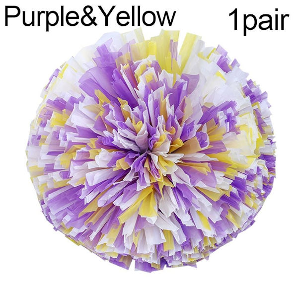 1pari Cheerleader-pomppeja Cheerleading Cheerleading Ball Purple&Yellow