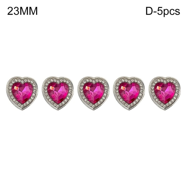 5 stk Hjerteformede knapper Skjorteknapper 23MMD-5STK D-5STK 23MMD-5pcs