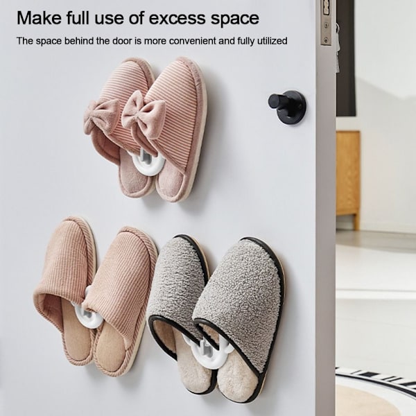 2 STK Bathroom Slipper Rack Hjemmesko hængende hylde opbevaring