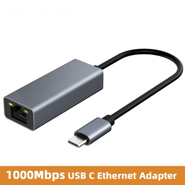 Typ-C till RJ45 Gigabit Ethernet LAN Converter Network