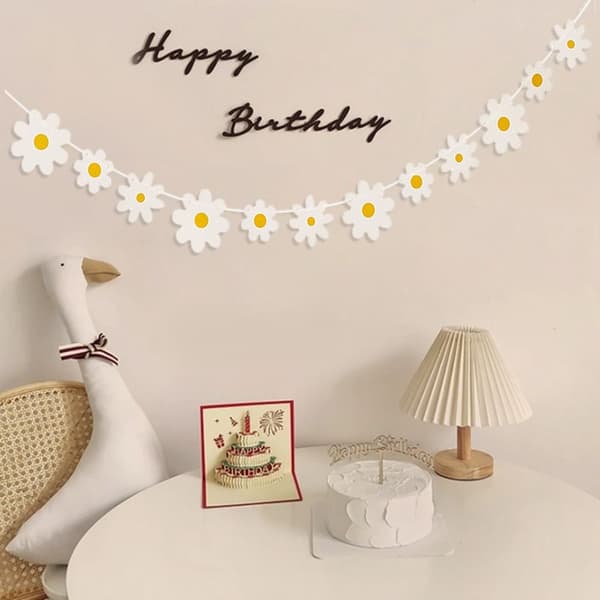 2Pack White Daisies Pull Flowers Krysantemumflagg White