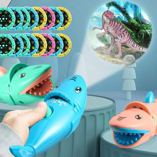 Sarjakuva Shark Projector Luminous Projection Taskulamppu VIHREÄ Green