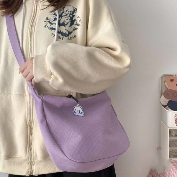 Axelväska Crossbody-väskor LILA INGEN VALPHÄNGE INGEN VALP Purple No Puppy Pendant-No Puppy Pendant