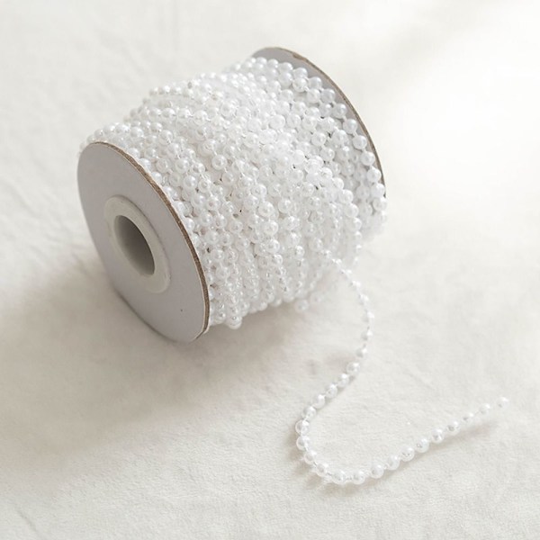 Keinohelmet Helmet Ketju Helminauha Garland WHITE 4MM white 4mm beads-10m-4mm beads-10m