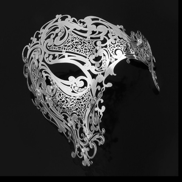 Dance Masquerade Metal Mask MUSTA TYYPPI 1 TYYPPI 1 black type 1-type 1