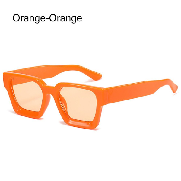 Tykke Firkantede Solbriller Rektangelskærme ORANGE-ORANGE Orange-Orange