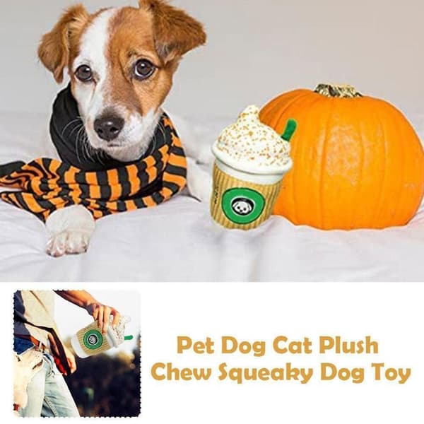 Hundelegetøj Chew Squeaky Coffee Cup Design