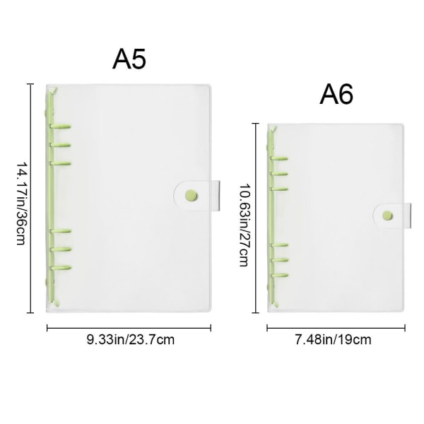 Gennemsigtige mapper Indbindingslommer SORT A5 A5 black A5-A5