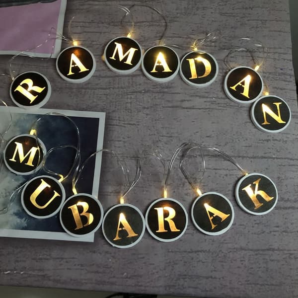 2m 10 LED Eid Mubarak LED-ljusslinga Ramadan Lykta 3 3