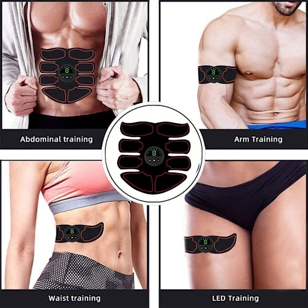 Trainer Belt Vatsalihasten harjoittelu LCD-NÄYTTÖ LCD-NÄYTTÖ LCD Display
