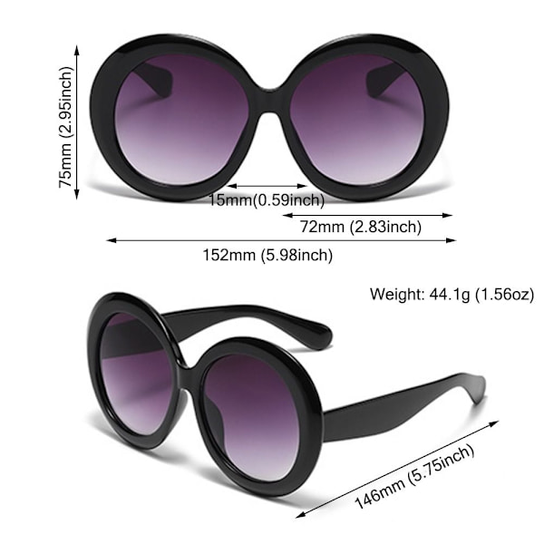 Dame Solbriller Goggle SORT-KLAR LENS SORT-KLAR LENS Black-Clear Lens