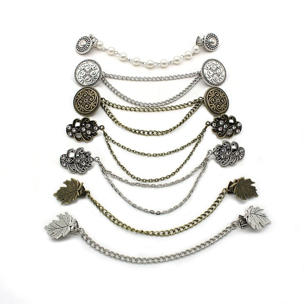 Cardigan Clip Sjal Broche SILVER STYLE 3 STYLE 3 Silver Style 3-Style 3