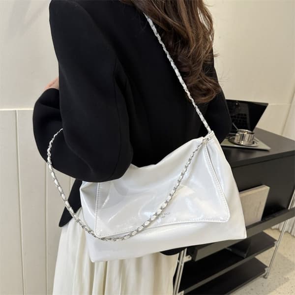 Skuldertaske Underarmstaske SØLV silver