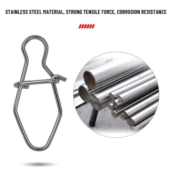 100 STK Fiskehengende Snap Barrel Swivel 2 2 2