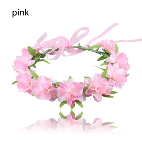 Morsian Hiusseppeleet Kukkahiuspanta PINK pink