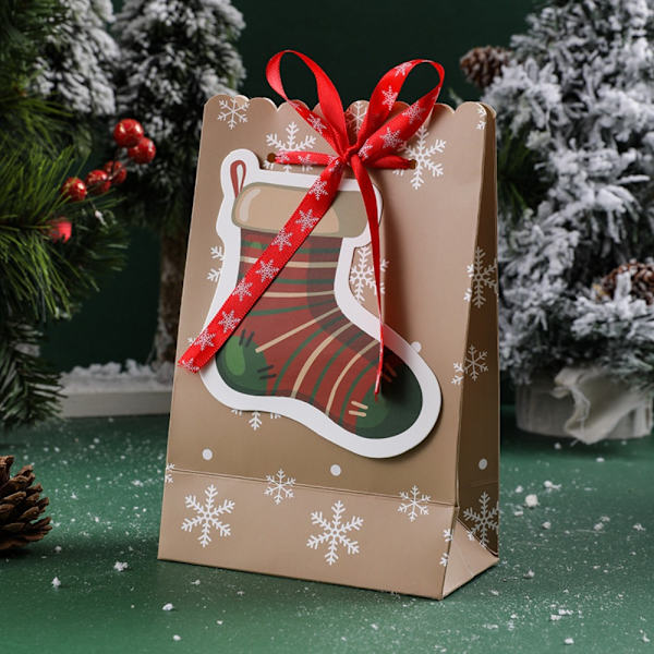 Julpapperspresentpåsar Julklappsförpackningar GRÖN green