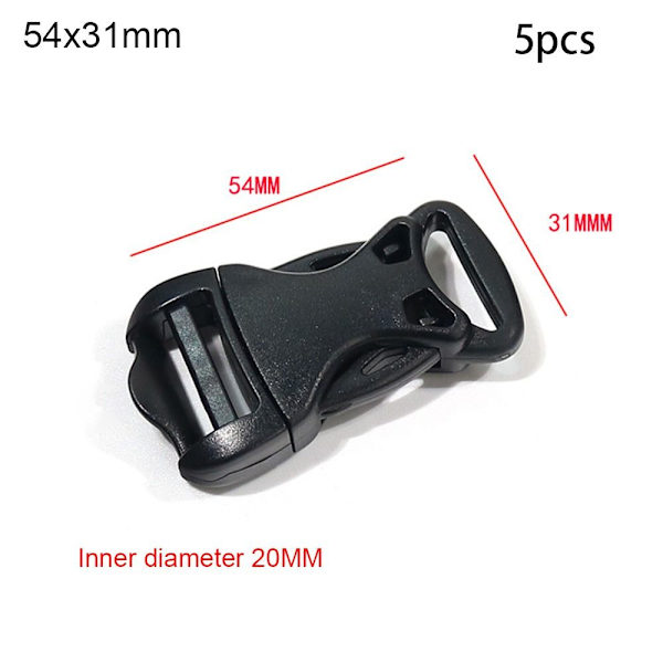 5kpl Sivusoljet Kaareva solki 54X31MM 54x31mm