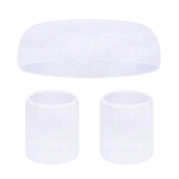 3st/ set Handledsskydd Sportpannband VIT White