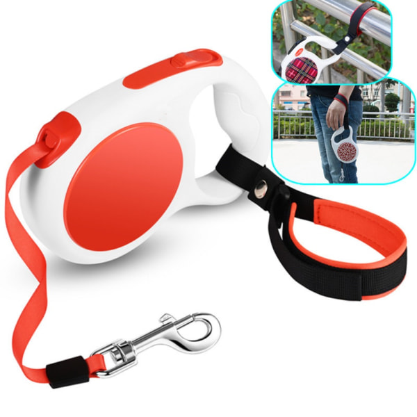 Koiran talutushihna Hands Free Leash RED red