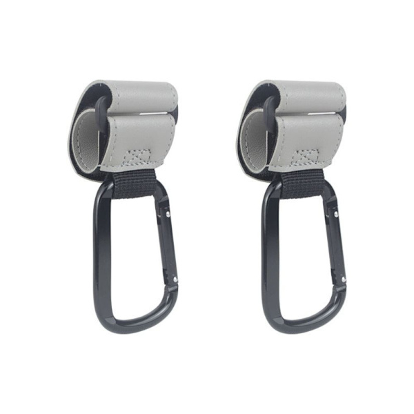 2STK Barnevognkrok Handleveske Organizerkroker GRÅ 2STK 2STK Grey 2Pcs-2Pcs