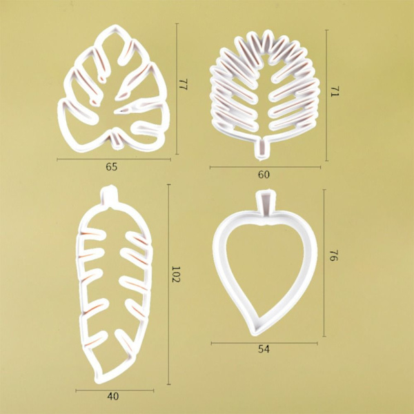 8st tropiska växter form kaka kex form tårta 8Pcs