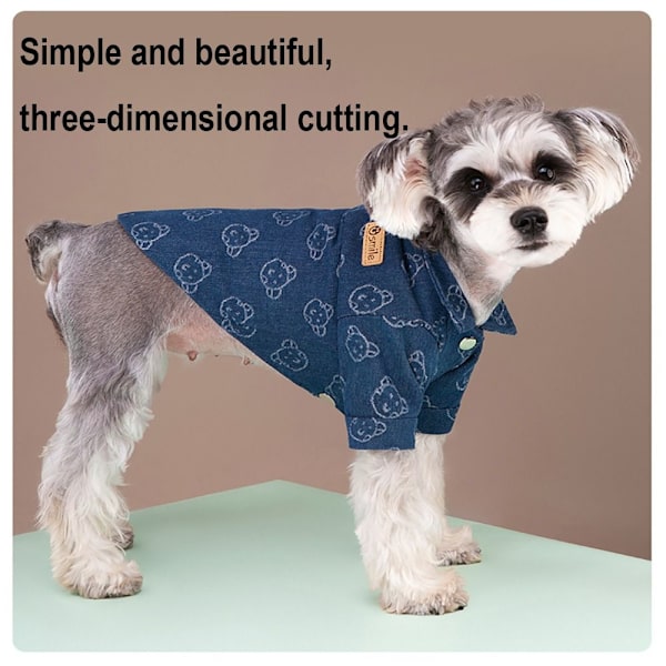 Pet Dog dongeriskjorte Hundejakke LIGHT BLUE S Light Blue S