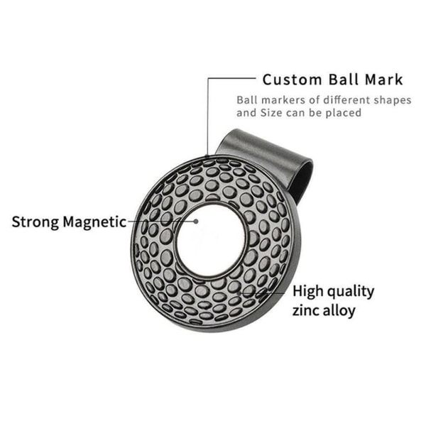 Golf Hat Clip Marker Hat Clip SILVER Silver