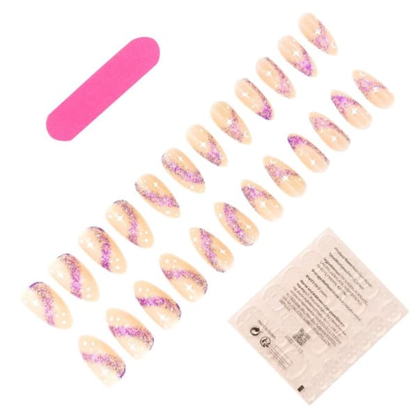 False Nails Long Almond 1 1 1