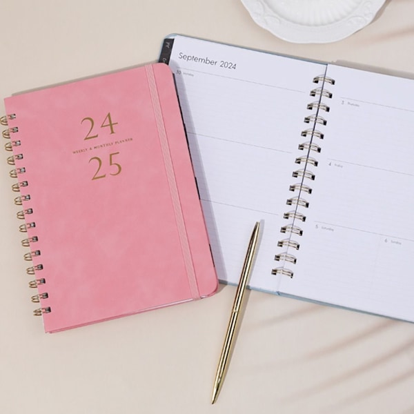 Agenda Bok Dagbok Veckoplanerare ROSA Pink