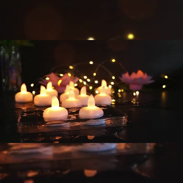 6 stk fyrfadslys LED stearinlys Lys Yellow