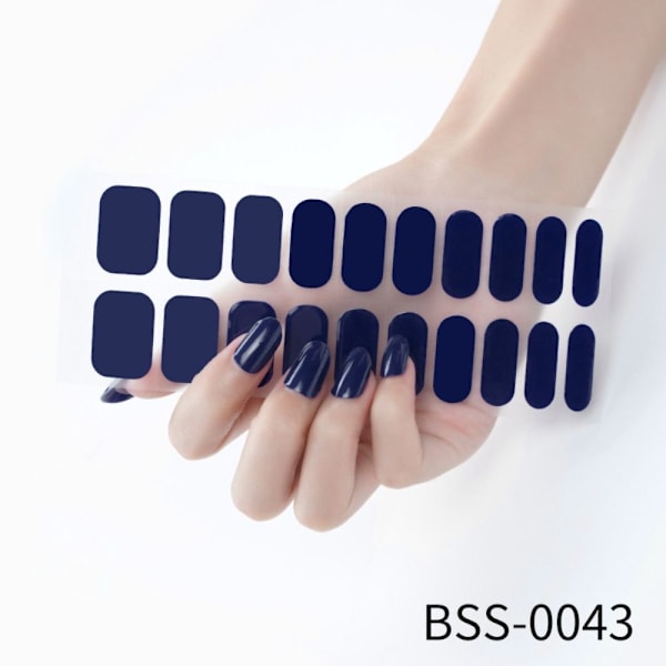 20 STK Halvherdet negleomslag Nail Gel Polish Strips BSS-0039 BSS-0039