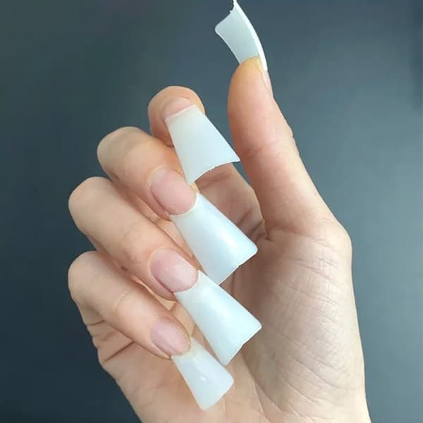 500st Nail Dual Form False Nail Tips TRANSPARANT TRANSPARENT
