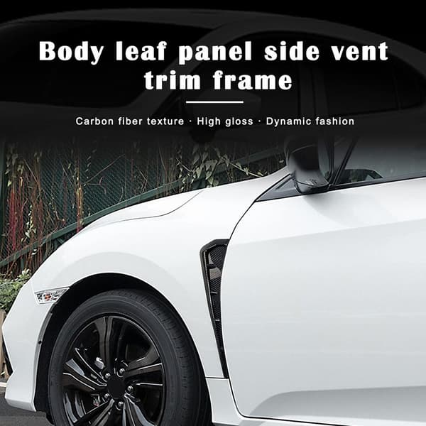 2 STK Bilskærm Sideventiler ABS GLANS SORT GLANS SORT Glossy Black