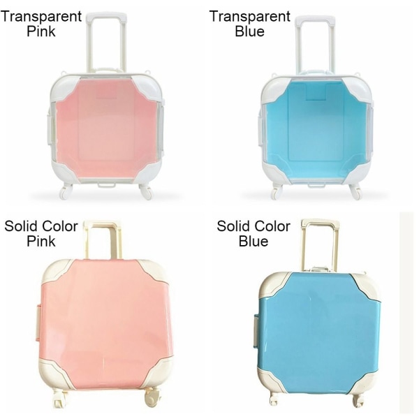 Dukkevogn Trunk Miniatyr Bagasje ROSA SOLID FARGE SOLID pink solid color-solid color