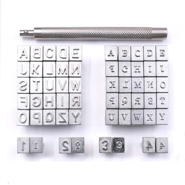 Engelsk alfabet Stempel Læder Udskrivning STYLE-1 STYLE-1 Style-1