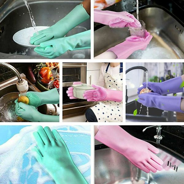 Silikonstädhandskar Diskning BLÅ blue