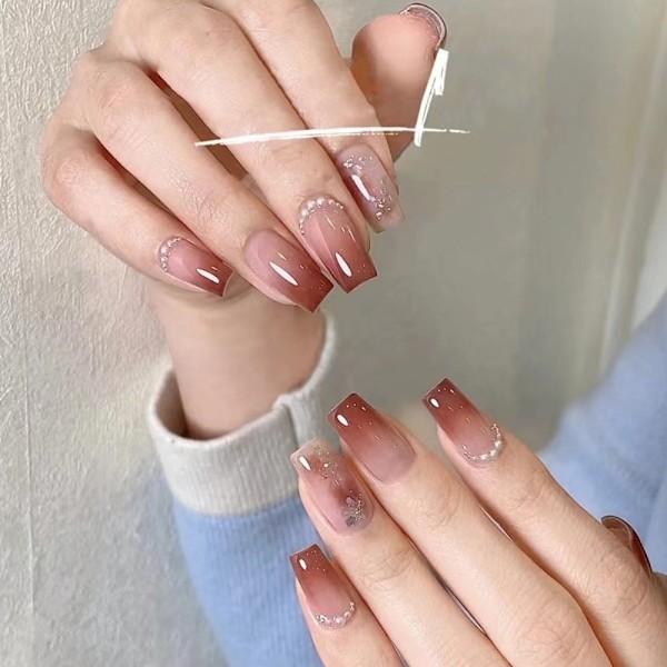 Coffin Fake Nails Ballerina tekokynnet 7 7 7