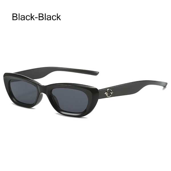 Cat Eye Solbriller Star Y2K Solbriller SORT-SORT SORT-SORT Black-Black