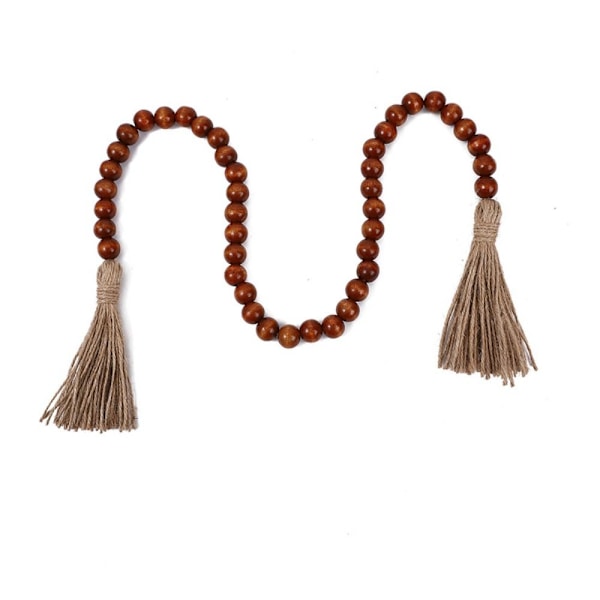 Wooden Beaded Garlands Farmhouse Beads Rustikk rosa pink