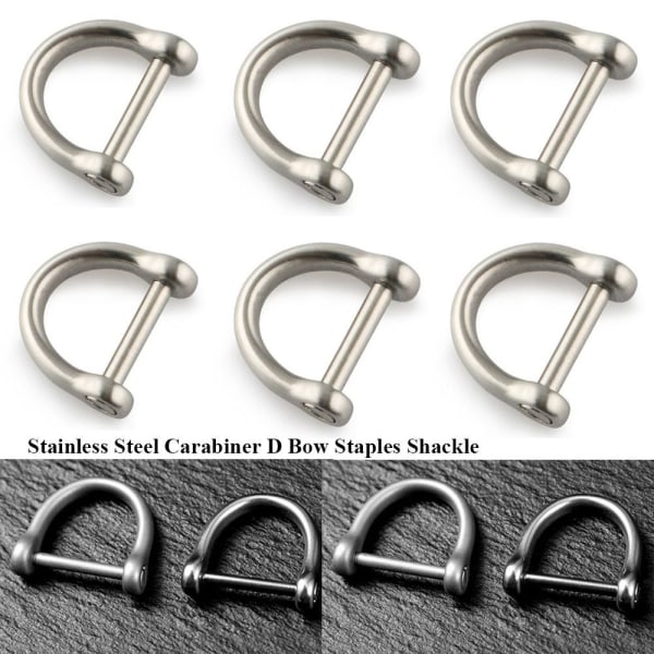 Solid karabinkrok D buestifter 13MMSHINY OVERFLATE BLANKENDE OVERFLATE 13mmShiny Surface