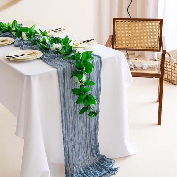 Bohemian Table Flag Twists Dug BLÅ blue