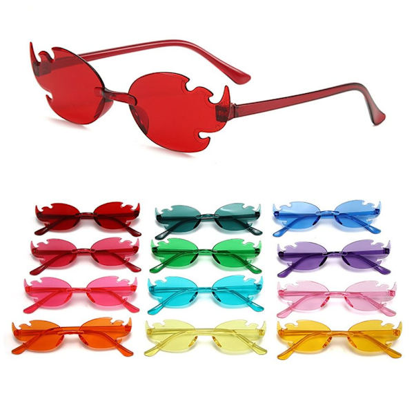 Fire Flame Aurinkolasit Liekin muotoiset aurinkolasit PEACH RED PEACH Peach Red