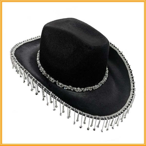 Rhinestone Cowboy Hat Diamond Tupsuketju Riipus Cap Cowgirl